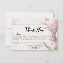 Cartão de Agradecimento de Casamento Personalizado