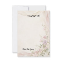 Cartão de Agradecimento de Casamento Personalizado