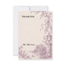 Cartão de Agradecimento de Casamento Personalizado