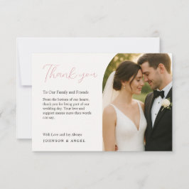 Cartão de Agradecimento de Casamento Personalizado
