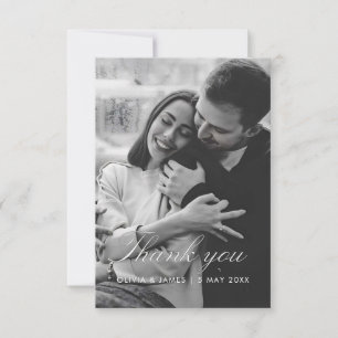 Cartão de Agradecimento de Casamento Personalizáve