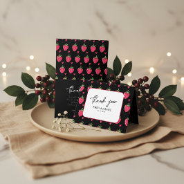 Cartão de Agradecimento de Casamento Rosa Whimsica