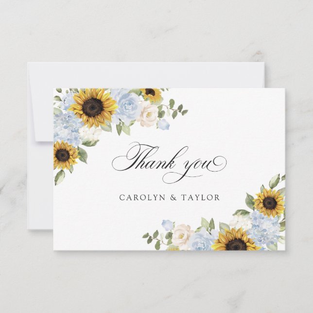 Cartão de Agradecimento de Casamento Rustico Giras (Frente)