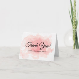 Cartão de Agradecimento de Casamento Splash of Pin