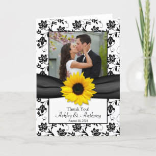 Cartão de Agradecimento de Casamento Sunflower Dam