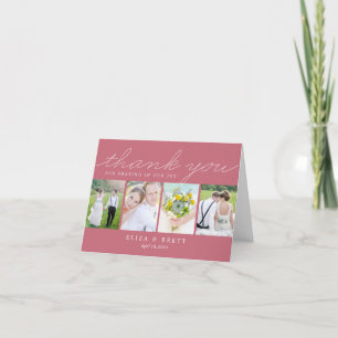Cartão de Agradecimento de Casamento Sweet Collage