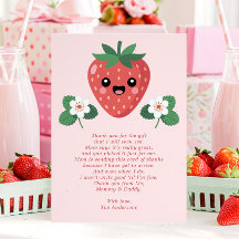 Cartão de Agradecimento de Chá de Bebê Kawaii Mora
