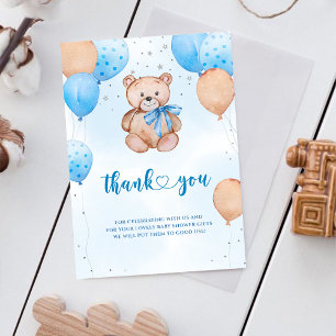Cartão de agradecimento de chá de bebê We can bear