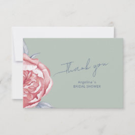 Cartão de agradecimento de chá de panela plano