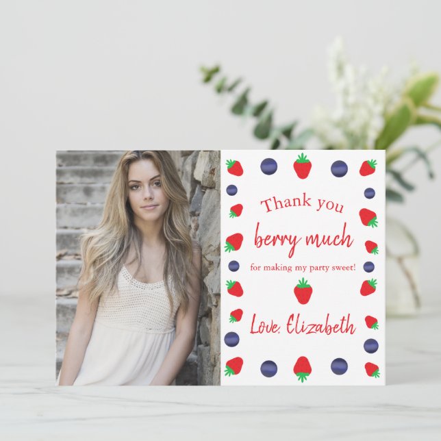 Cartão de Agradecimento de Chuv de Presentes Thank (Em pé/Frente)