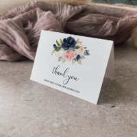 Cartão de Agradecimento de Chuva de Noiva Floral d