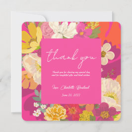 Cartão de Agradecimento de Chuveirinho de Noiva Fl