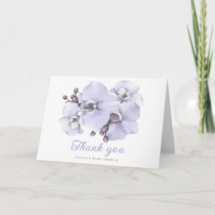 Cartão de Agradecimento de Chuveiro de Bebê Orquíd