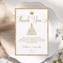 Cartão de Agradecimento de Chuveiro de Bebê Prince