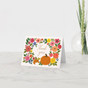 Cartão de Agradecimento de Chuveiro de Noiva Flora
