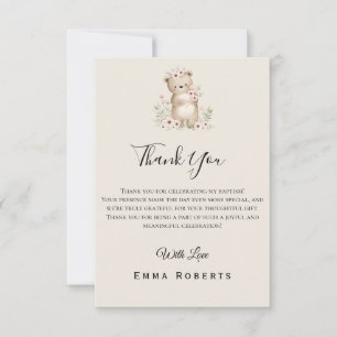 Cartão de Agradecimento de Chuvinha de Bebê Boho U