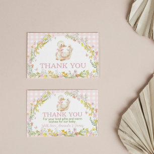Cartão de Agradecimento de Chuvinha de Bebê Floral