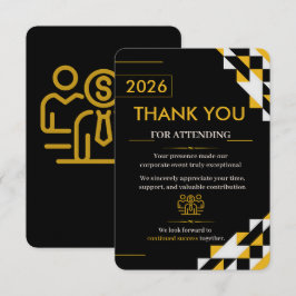 Cartão de Agradecimento de Convite para Evento Cor