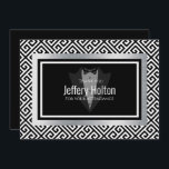 Cartão de agradecimento de despedida de solteiro p<br><div class="desc">Cartão de agradecimento personalizado de despedida de solteiro preto e prata. Elegante cartão de lugar de despedida de solteiro impresso em preto e branco. Confira o restante da coleção para ver belos itens de decoração para casa.</div>