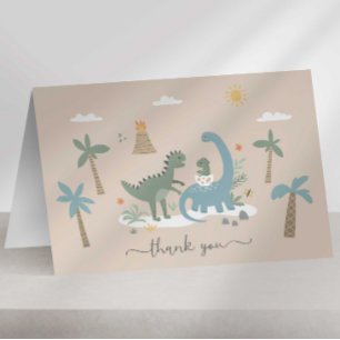 Cartão de Agradecimento de Dinossauro