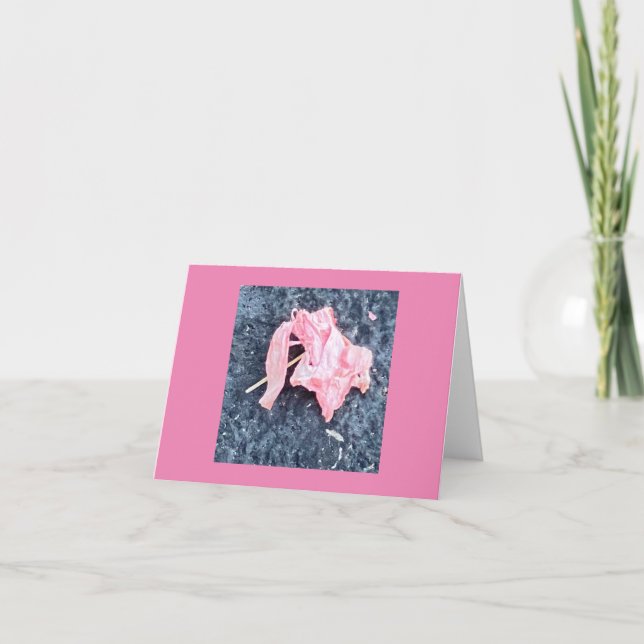 Cartão De Agradecimento 🐘 de Elefante Rosa abstrato (Frente)
