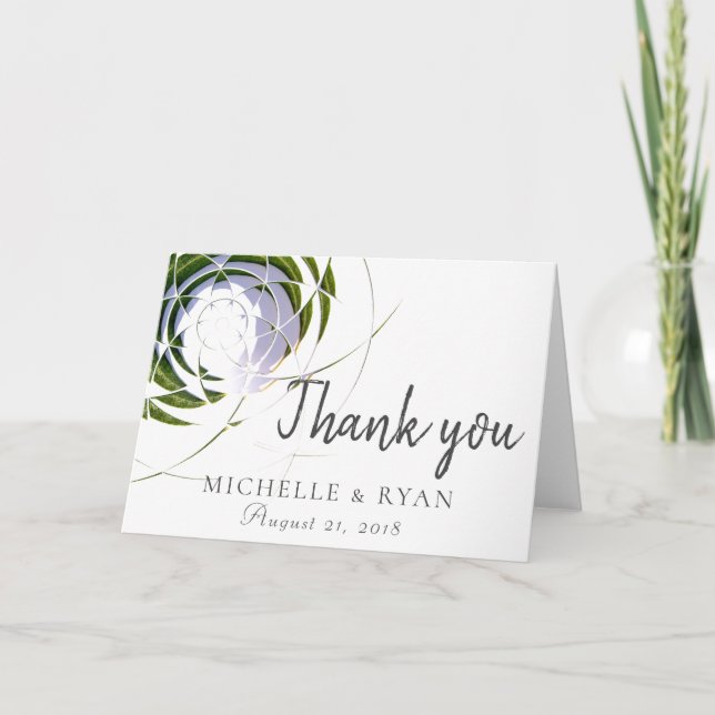 Cartão de Agradecimento de Favor de Casamento Mode (Frente)