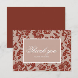 Cartão de agradecimento de ferrugem de cobre