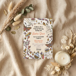 Cartão de Agradecimento de Festa Celestial Boho Mí