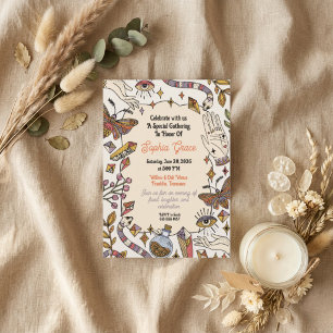 Cartão de Agradecimento de Festa Celestial Boho Mí