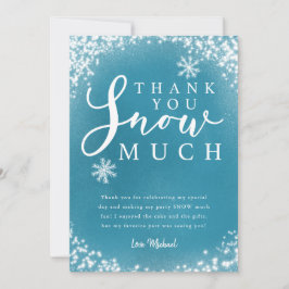 Cartão de agradecimento de festa de aniversário de