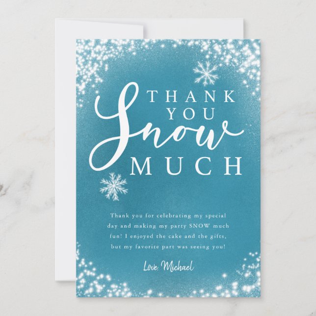 Cartão de agradecimento de festa de aniversário de (Frente)