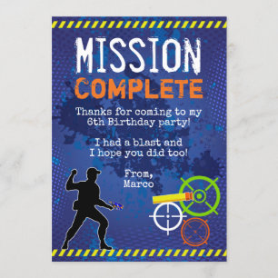 Cartão de agradecimento de festa de aniversário de