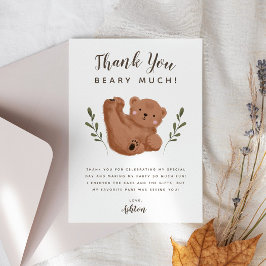 Cartão de agradecimento de festa de aniversário de