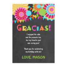 Cartão de Agradecimento de Festa de Aniversário Me
