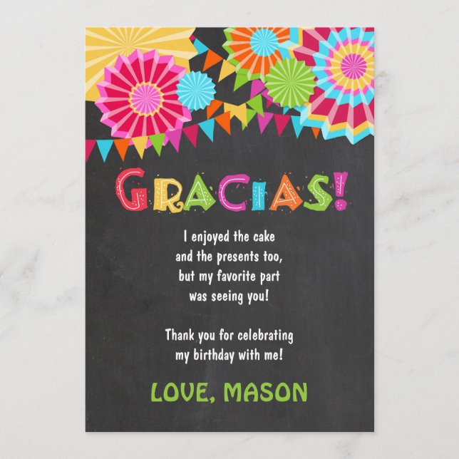 Cartão de Agradecimento de Festa de Aniversário Me (Frente)