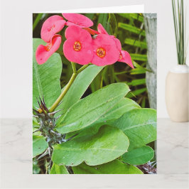 Cartão de agradecimento de flor rosa