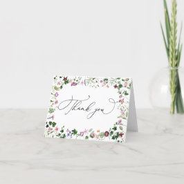 Cartão de Agradecimento de Flores de Aguarela Flor