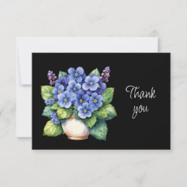 Cartão de Agradecimento de Flores de Violeta Afric