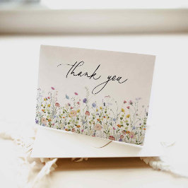 Cartão de Agradecimento de Flores Silvestres de Ve