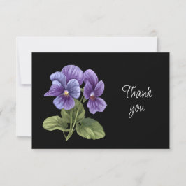 Cartão de Agradecimento de Flores Violeta Selvagem