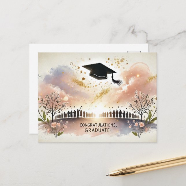 Cartão de agradecimento de formatura (Frente/Verso In Situ)