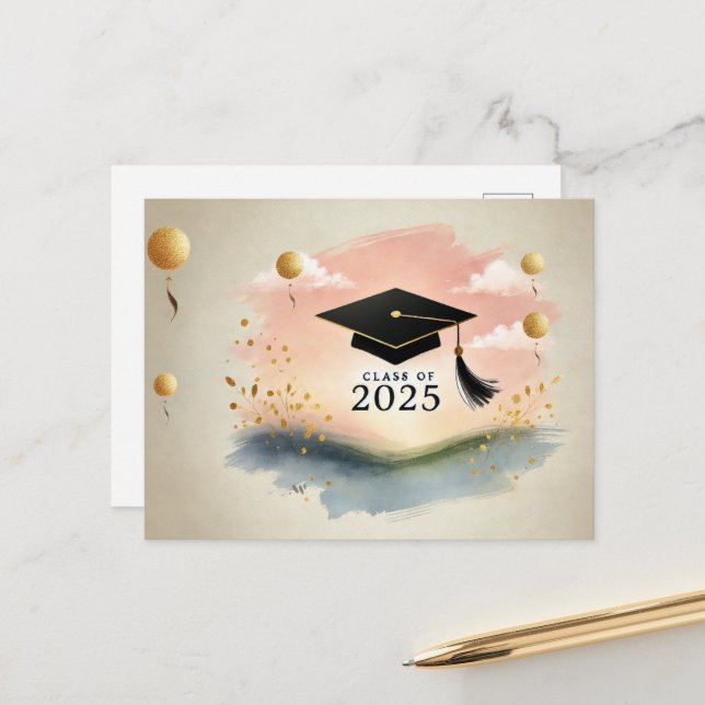 Cartão de agradecimento de formatura (Frente/Verso In Situ)