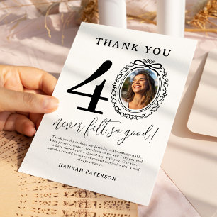 Cartão de agradecimento de foto de 40º aniversário