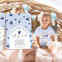 Cartão de agradecimento de foto de aniversário Blu