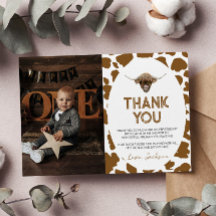 Cartão de agradecimento de foto de aniversário da 