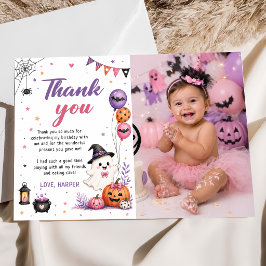 Cartão de agradecimento de foto de aniversário de