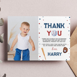 Cartão de agradecimento de foto de aniversário de 