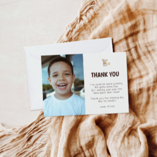 Cartão de agradecimento de foto de aniversário de