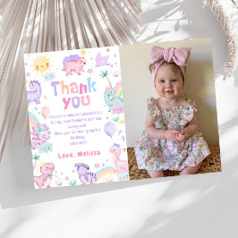 Cartão de agradecimento de foto de aniversário do 