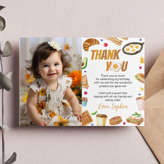 Cartão de Agradecimento de Foto de Café da Manhã B (Criador carregado)